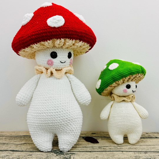 Mushroom Guy Crochet Pattern: Amigurumi Doll with Hat (PDF Pattern)